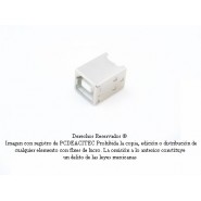 Conector USB hembra tipo B para armar, soldable